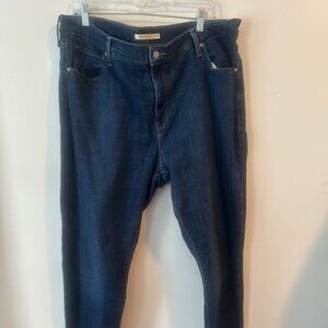 Levi's 721 5 pocket High Rise skinny denim jeans, size 20W